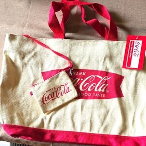 Coca-Cola Red and Cream Tote Bag
